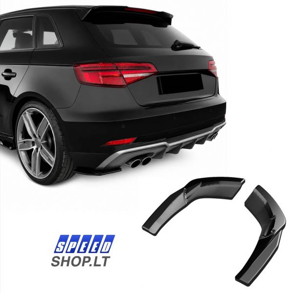 Audi S3 Sportback 8V Facelift ‎galinio bamperio spliteriai
